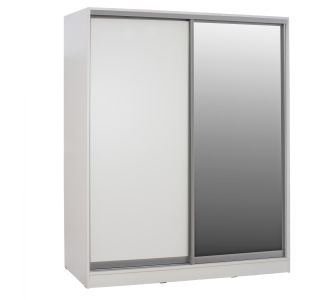 ΝΤΟΥΛΑΠΑ ADLER ΜΕΛΑΜΙΝΗΣ ΛΕΥΚΗ ΜΕ ΚΑΘΡΕΠΤΗ HM2437.03  180X60X210Υεκ. |  Ντουλάπες ρούχων στο espiti
