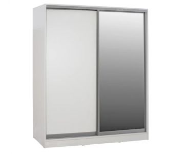 ΝΤΟΥΛΑΠΑ ADLER ΜΕΛΑΜΙΝΗΣ ΛΕΥΚΗ ΜΕ ΚΑΘΡΕΠΤΗ HM2437.03  180X60X210Υεκ. |  Ντουλάπες ρούχων στο espiti