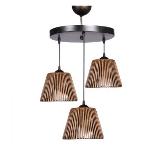 ΦΩΤΙΣΤΙΚΟ ΟΡΟΦΗΣ ΕΣΩΤΕΡΙΚΟΥ ΧΩΡΟΥ ΚΡΕΜΑΣΤΟ 3ΦΩΤΟ ΜΠΡΟΝΖΕ HM7481 20x16x90Υεκ. |  Οροφής στο espiti