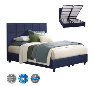 ΚΡΕΒΑΤΙ ALBA ΜΕ ΑΠΟΘΗΚΕΥΤΙΚΟ ΑΠΟ ΜΠΛΕ ΥΦΑΣΜΑ HM626.08 ΓΙΑ ΣΤΡΩΜΑ 160x200 εκ. |  Κρεβάτια στο espiti