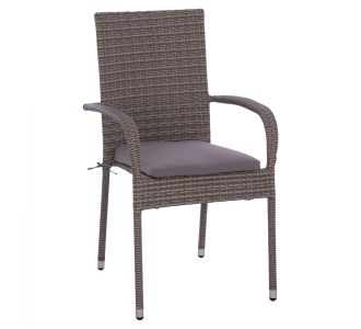 ΠΟΛΥΘΡΟΝΑ ΜΕΤΑΛΛΙΚΗ ANISHA ΜΕ ΜΑΞΙΛΑΡΙ WICKER ΓΚΡΙ ΣΤΟΙΒΑΖΟΜΕΝΗ 56x60x94 εκ.HM5685.01 |  Πολυθρόνες κήπου στο espiti