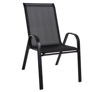 ΠΟΛΥΘΡΟΝΑ ΕΞ.ΧΩΡΟΥ LEON HM5000.03 ΜΕΤΑΛΛΙΚΗ ΜΑΥΡΟ ΜΕ TEXTILENE ΜΑΥΡΟ 55x77x95Υεκ |  Πολυθρόνες κήπου στο espiti