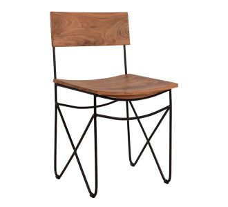 ΚΑΡΕΚΛΑ ΑΠΟ ΜΑΣΙΦ ΞΥΛΟ ΑΚΑΚΙΑΣ KAI ΜΕΤΑΛΛΟ ΦΥΣΙΚΟ 46x51x84Υεκ.HM8180.11 |  Πολυθρόνες σαλονιού στο espiti