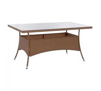 ΤΡΑΠΕΖΙ ΜΕΤΑΛΛΙΚΟ MINSK RATTAN ΜΠΕΖ ΚΑΦΕ HM5507.02 150x90x75 εκ. |  Τραπέζια κήπου στο espiti