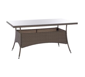 ΤΡΑΠΕΖΙ ΜΕΤΑΛΛΙΚΟ MINSK RATTAN ΓΚΡΙ HM5507.01 150x90x75Υ εκ. |  Τραπέζια κήπου στο espiti