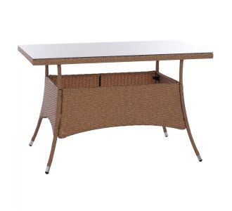 ΤΡΑΠΕΖΙ ΜΕΤΑΛΛΙΚΟ MILITARY RATTAN ΜΠΕΖ ΚΑΦΕ HM5141.32 120x70x75Υ εκ. |  Τραπέζια κήπου στο espiti