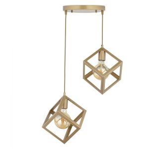 ΦΩΤΙΣΤΙΚΟ ΟΡΟΦΗΣ 2ΦΩΤΟ ΜΕΤΑΛΛΙΚΟ ΧΡΥΣΟ HM7420.02 35x80Υ εκ. |  Οροφής στο espiti