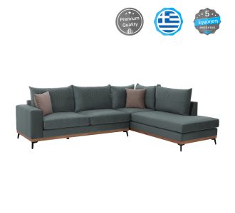 ΚΑΝΑΠΕΣ ΔΕΞΙΑ ΓΩΝΙΑ MESINA ΥΦΑΣΜΑ ΑΛΕΚΙΑΣΤΟ ΜΕΝΤΑ 290Χ240Χ94Υεκ. HM3253.07R |  Καναπέδες γωνιακοί στο espiti