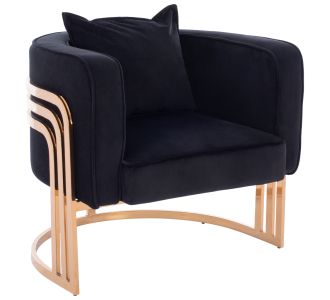 ΠΟΛΥΘΡΟΝΑ TIANA ΜΑΥΡH ΜΕ ΜΕΤΑΛΛΙΚΟ ΣΚΕΛΕΤΟ HM8738.04 |  Πολυθρόνες σαλονιού στο espiti