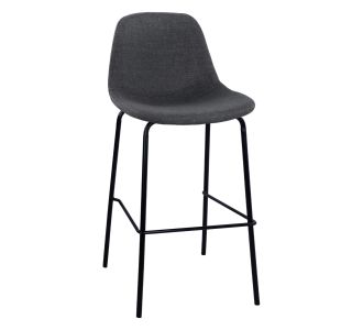 ΣΚΑΜΠΟ VINCENT HM9298.10 ΜΕΣΑΙΟΥ ΥΨΟΥΣ ΓΚΡΙ  ΜΕ ΜΕΤΑΛΛΙΚΑ ΠΟΔΙΑ 47x51x96 εκ. |  Σκαμπώ μπαρ στο espiti