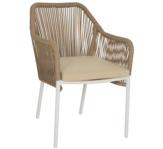 ΠΟΛΥΘΡΟΝΑ ΑΛΟΥΜΙΝΙΟΥ HM5855.01 ΛΕΥΚΟ ΜΕ ΣΧΟΙΝΙ WICKER PE ΜΠΕΖ 56x66x82 εκ. |  Πολυθρόνες κήπου στο espiti