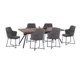 ΣΕΤ ΤΡΑΠΕΖΑΡΙΑΣ 7ΤΜΧ ΤΡΑΠΕΖΙ MDF ME ΚΑΠΛΑΜΑ ΚΑΡΥΔΙΑΣ & ΚΑΡΕΚΛΕΣ TRIANA ΓΚΡΙ HM10638 |  Σετ τραπεζαρίες στο espiti