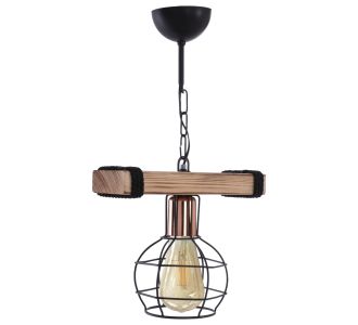 ΦΩΤΙΣΤΙΚΟ ΟΡΟΦΗΣ ME ΞΥΛΟ ΚΑΙ ΜΕΤΑΛΛΙΚΟ ΠΛΕΓΜΑ 30x16x50Υεκ.HM7680.01 |  Οροφής στο espiti