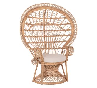 ΠΟΛΥΘΡΟΝΑ ROYAL PEACOCK HM9342 RATTAN ΣΕ ΦΥΣΙΚΟ-ΜΑΞΙΛΑΡΙ ΜΠΕΖ 114x72x150Yεκ. |  Πολυθρόνες κήπου στο espiti