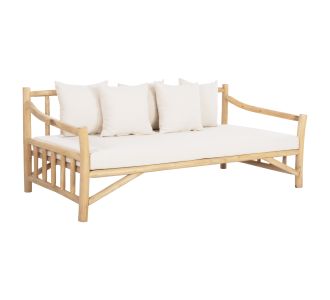 ΚΑΝΑΠΕΣ ΤΡΙΘΕΣΙΟΣ TORC HM9339 ΑΠΟ ΜΑΣΙΦ ΞΥΛΟ TΕΑK ΦΥΣΙΚΟ - ΛΕΥΚΟ 210x100x80Yεκ. |  Καναπέδες - Καρέκλες  στο espiti