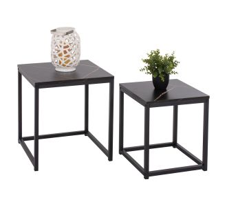 ΖΙΓΚΟΝ GRELAY 2 ΤΕΜ MDF ΟΨΗ ΜΑΡΜΑΡΟΥ & ΜΕΤΑΛΛΟ HM8762.13 45Χ45Χ50εκ. & 37Χ37Χ43 εκ. |  Τραπέζια στο espiti