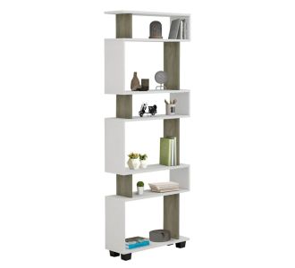 ΒΙΒΛΙΟΘΗΚΗ ΜΕΛΑΜΙΝΗΣ OWLOLIVE GREY ΛΕΥΚΟ 60x19,5x165Yεκ.HM8923.11 |  Βιβλιοθήκες γραφείου στο espiti