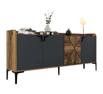 ΜΠΟΥΦΕΣ ΜΕΛΑΜΙΝΗΣ ΚΑΡΥΔΙ ΚΑΙ ΑΝΘΡΑΚΙ 180x35x78Yεκ. HM9433.01 |  Μπουφέδες στο espiti