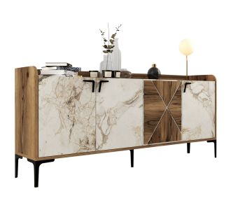 ΜΠΟΥΦΕΣ ΜΕΛΑΜΙΝΗΣ ΚΑΡΥΔΙ ΚΑΙ ΕΦΕ ΛΕΥΚΟΥ ΜΑΡΜΑΡΟΥ 180x35x78Υεκ.HM9433.02 |  Μπουφέδες στο espiti