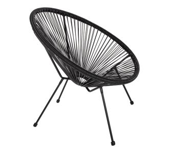 ΠΟΛΥΘΡΟΝΑ ΤΥΠΟΥ ΦΩΛΙΑ ΜΕΤΑΛΛΙΚΗ ACAPULCO ΜΑΥΡΗ ΜΕ ΜΑΥΡΟ P.E.RATTAN HM5872.01 70x73x79 εκ. |  Πολυθρόνες κήπου στο espiti