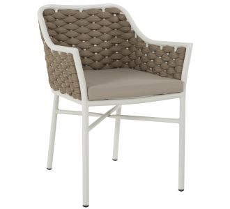 ΠΟΛΥΘΡΟΝΑ HM5858.02 ΛΕΥΚΗ ΜΕ ΣΧΟΙΝΙ ΜΠΕΖ 56x58x76Yεκ. |  Πολυθρόνες κήπου στο espiti