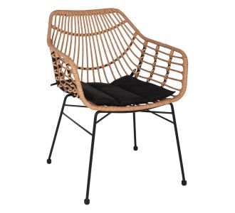 ΠΟΛΥΘΡΟΝΑ ΕΠΑΓΓΕΛΜΑΤΙΚΗ ΜΑΥΡΟ ΜΕΤΑΛΛΟ RATTAN ΜΠΕΖ & ΜΑΞΙΛΑΡΙ HM5864.01 58,5x60,5x80 εκ. |  Πολυθρόνες κήπου στο espiti