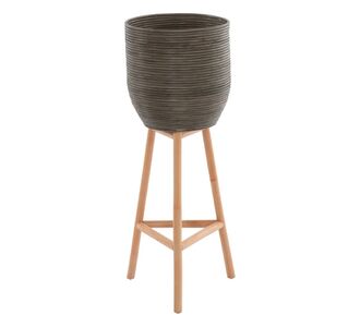 ΓΛΑΣΤΡΑ ΑΠΟ RATTAN ΚΑΙ BAMBOO HM7724 36Χ35Χ95Yεκ.ΦΥΣΙΚΟ - ΠΡΑΣΙΝΟ |  Φυτά συνθετικά - Λουλούδια στο espiti