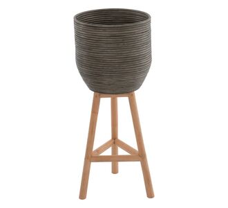 ΓΛΑΣΤΡΑ ΑΠΟ RATTAN ΚΑΙ BAMBOO HM7815 31x30x80Yεκ. ΦΥΣΙΚΟ - ΠΡΑΣΙΝΟ |  Φυτά συνθετικά - Λουλούδια στο espiti