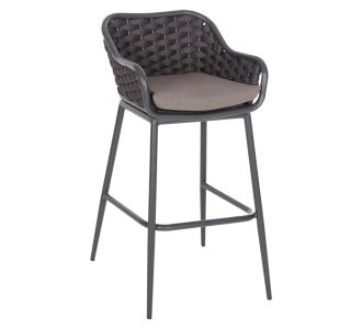 ΣΚΑΜΠΟ ΑΛΟΥΜΙΝΙΟΥ ΣΚΕΛΕΤΟΣ ΑΝΘΡΑΚΙ-ΣΧΟΙΝΙ ΚΑΦΕ 50x50x103Υεκ.HM5862.01 |  Σκαμπώ κήπου στο espiti