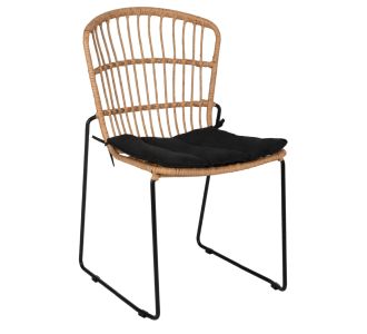 ΚΑΡΕΚΛΑ ΜΕΤΑΛΛΙΚΗ ΜΑΥΡΗ HM5866.01 ΜΑΥΡΟ ΜΑΞΙΛΑΡΙ & RATTAN ΦΥΣΙΚΟ 51.5x58x86Yεκ. |  Πολυθρόνες κήπου στο espiti