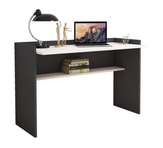 ΓΡΑΦΕΙΟ ΜΕΛΑΜΙΝΗΣ ΓΚΡΙ ΛΕΥΚΟ HM9227.13 118x58x80Υεκ. |  Γραφεία στο espiti
