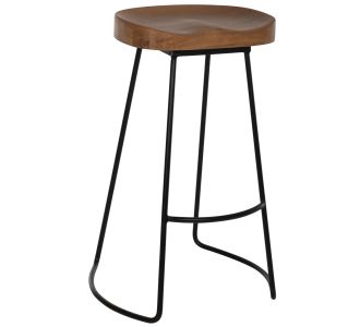 ΣΚΑΜΠΟ ΑΠΟ ΞΥΛΟ ΤΟΟΝ-ΜΕΤΑΛΛΟ ΣΕ ΜΑΥΡΟ-ΦΥΣΙΚΟ 48Χ40,5Χ71Yεκ.HM9333.01 |  Σκαμπώ μπαρ στο espiti