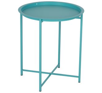 ΤΡΑΠΕΖΙ ΠΤΥΣΣΟΜΕΝΟ ΜΕ ΑΠΟΣΠΩΜΕΝΟ ΔΙΣΚΟ SAMUEL ΜΕΤΑΛΛΙΚΟ ΤΙΡΚΟΥΑΖ Φ46x53 εκ. HM5287.08 |  Τραπέζια κήπου στο espiti