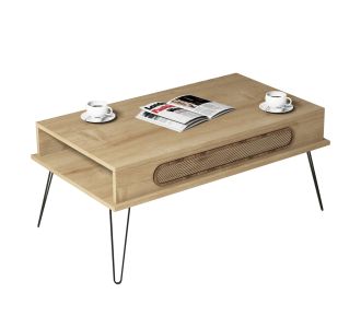 ΤΡΑΠΕΖΙ ΣΑΛΟΝΙΟΥ ΜΕΛΑΜΙΝΗΣ HM9500.01 ΣΕ ΦΥΣΙΚΟ ΟΑΚ-ΜΕΤΑΛΛΙΚΑ ΠΟΔΙΑ 105x56x45.8Υεκ. |  Τραπέζια στο espiti