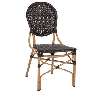 ΚΑΡΕΚΛΑ ΑΛΟΥΜΙΝΙΟΥ BAMBOO LOOK ΜΕ ΚΑΦΕ PE RATTAN HM5925.01 47x58x95Yεκ. |  Πολυθρόνες κήπου στο espiti