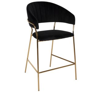 ΣΚΑΜΠΟ ΜΠΑΡ HM8734.04 ΒΕΛΟΥΔΟ ΜΑΥΡΟ THEODORE ΧΡΥΣΟ ΜΕΤΑΛΛΙΚΟ ΣΚΕΛΕΤΟ 60x55x100Υεκ. |  Σκαμπώ μπαρ στο espiti