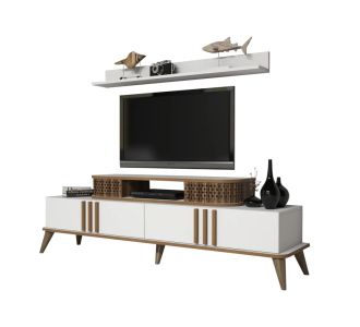 ΣΥΝΘΕΣΗ ΤΗΛΕΟΡΑΣΗΣ HM9515.03 ΜΕΛΑΜΙΝΗΣ ΣΕ ΛΕΥΚΟ & ΚΑΡΥΔΙ ΧΡΩΜΑ 168x39x51.6Y εκ. |  Έπιπλα τηλεόρασης στο espiti