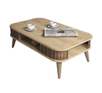 ΤΡΑΠΕΖΙ ΣΑΛΟΝΙΟΥ ΜΕΛΑΜΙΝΗΣ HM9501.01 ΣΕ ΦΥΣΙΚΟ ΟΑΚ 105x60x34.6Υεκ. |  Τραπέζια στο espiti