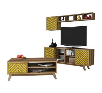 ΣΥΝΘΕΣΗ ΣΑΛΟΝΙΟΥ ΜΕΛΑΜΙΝΗΣ 2ΤΜΧ ΚΑΡΥΔΙ-ΚΙΤΡΙΝΟ HM11853.04 |  Συνθέσεις σαλονιού στο espiti