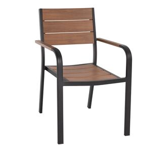 ΠΟΛΥΘΡΟΝΑ ΑΛΟΥΜΙΝΙΟΥ SAGA ΜΑΥΡΗ ΜΕ POLYWOOD HM5127.03 56x55x85,5Yεκ. |  Πολυθρόνες κήπου στο espiti