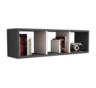 ΡΑΦΙΕΡΑ ΤΟΙΧΟΥ ΜΕΛΑΜΙΝΗΣ ΓΚΡΙ & ΛΕΥΚΟ HM9228.13 90x22x25,6Υ εκ. |  Βιβλιοθήκες γραφείου στο espiti