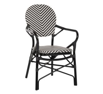 ΠΟΛΥΘΡΟΝΑ ΑΛΟΥΜΙΝΙΟΥ ΜΕ TEXTLINE ΜΑΥΡΟ-ΛΕΥΚΟ HM5928.01 56x59x94,5Yεκ. |  Πολυθρόνες κήπου στο espiti