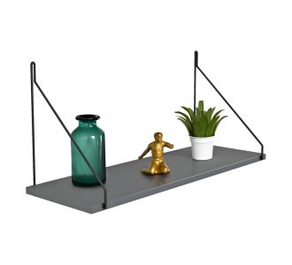 ΡΑΦΙ ΤΟΙΧΟΥ AGILAN ΜΕΛΑΜΙΝΗΣ HM9183.20 ΓΚΡΙ 72x20x27Y εκ. |  Ραφιέρες τοίχου στο espiti