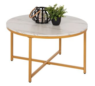 ΤΡΑΠΕΖΙ ΣΑΛΟΝΙΟΥ HM9420.01 WHITE MARBLE ΜΕΛΑΜΙΝΗ-ΧΡΥΣΗ ΜΕΤΑΛΛΙΚΗ ΒΑΣΗ Φ80x48,5Yεκ. |  Τραπέζια στο espiti