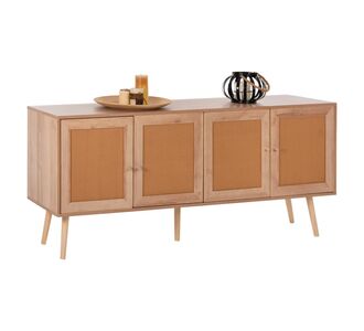 ΜΠΟΥΦΕΣ COLM HM9440.11 ΜΕΛΑΜΙΝΗΣ & ΣΥΝΘΕΤΙΚΟ RATTAN ΣΤΙΣ 4 ΠΟΡΤΕΣ 160x39,5x71Yεκ. |  Μπουφέδες στο espiti
