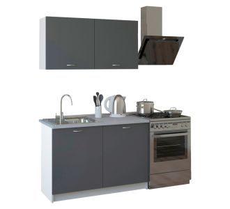ΣΥΝΘΕΣΗ ΚΟΥΖΙΝΑΣ BLAINE ΜΕΛΑΜΙΝΗ ΓΚΡΙ HM2439.10 120x46-29,2εκ. |  Επιπλα στο espiti