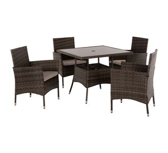 ΣΕΤ ΤΡΑΠΕΖΑΡΙΑΣ ΕΞΩΤ.ΧΩΡΟΥ 5ΤΜΧ HM5965 ΚΑΦΕ RATTAN-ΜΕΤΑΛΛΙΚΟΣ ΣΚΕΛΕΤΟΣ-ΓΥΑΛΙΝΗ ΕΠΙΦΑΝΕΙΑ |  Σετ τραπεζαρία κήπου στο espiti