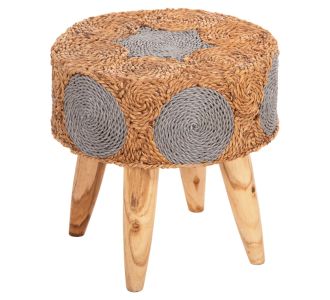 ΣΚΑΜΠΟ BEAM HM7826 ΞΥΛΟ ΤΕΑΚ ΚΑΙ SEAGRASS ΣΕ ΦΥΣΙΚΟ & ΓΚΡΙ Φ43x45Yεκ. |  Σκαμπώ στο espiti