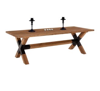 ΤΡΑΠΕΖΙ ΤΡΑΠΕΖΑΡΙΑΣ KATTE HM9557 ΜΑΣΙΦ ΞΥΛΟ ΤΕΑΚ-ΧΙΑΣΤΙ ΠΟΔΙΑ ΜΕ ΜΕΤΑΛΛΟ 250x100x78Υεκ. |  Τραπέζια στο espiti