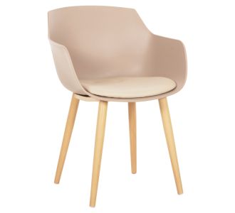 ΚΑΡΕΚΛΑ ΤΡΑΠΕΖΑΡΙΑΣ LUCIE HM8242.11 CAPUCCINO PP-ΜΕΤΑΛ. ΠΟΔΙΑ ΟΨΗ ΞΥΛΟΥ 56x55,5x80Υεκ |  Πολυθρόνες σαλονιού στο espiti